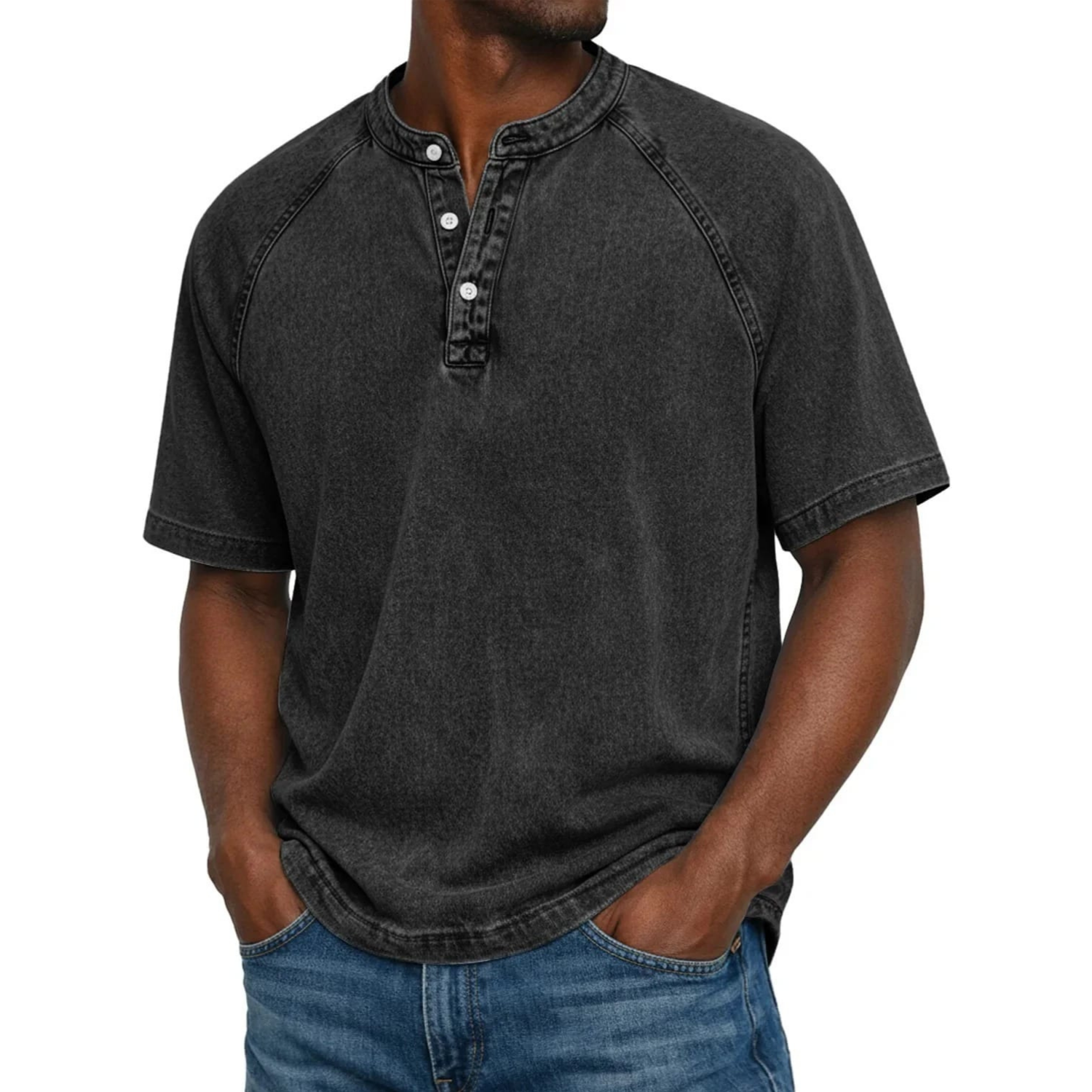 Kylian - Estilo Henley marino