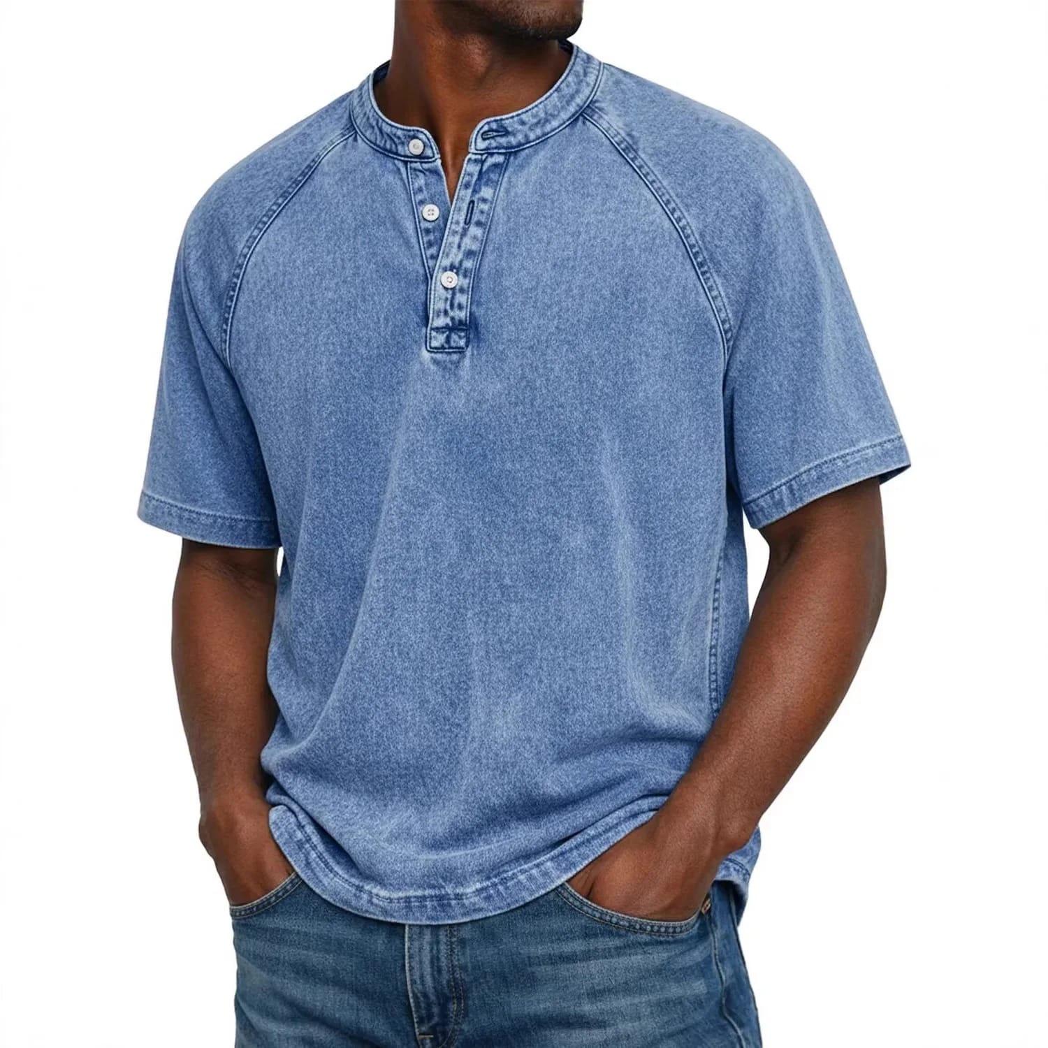 Kylian - Estilo Henley marino