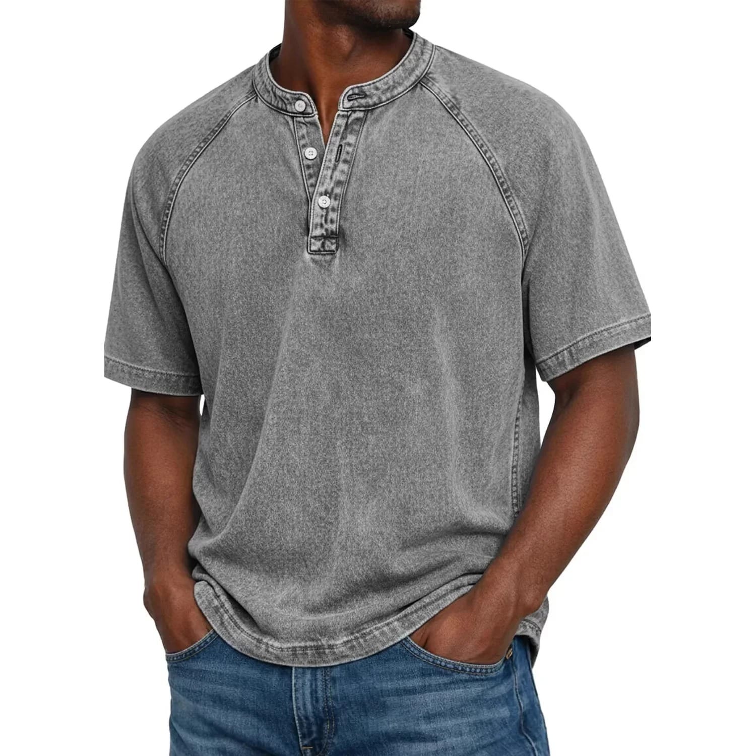 Kylian - Estilo Henley marino