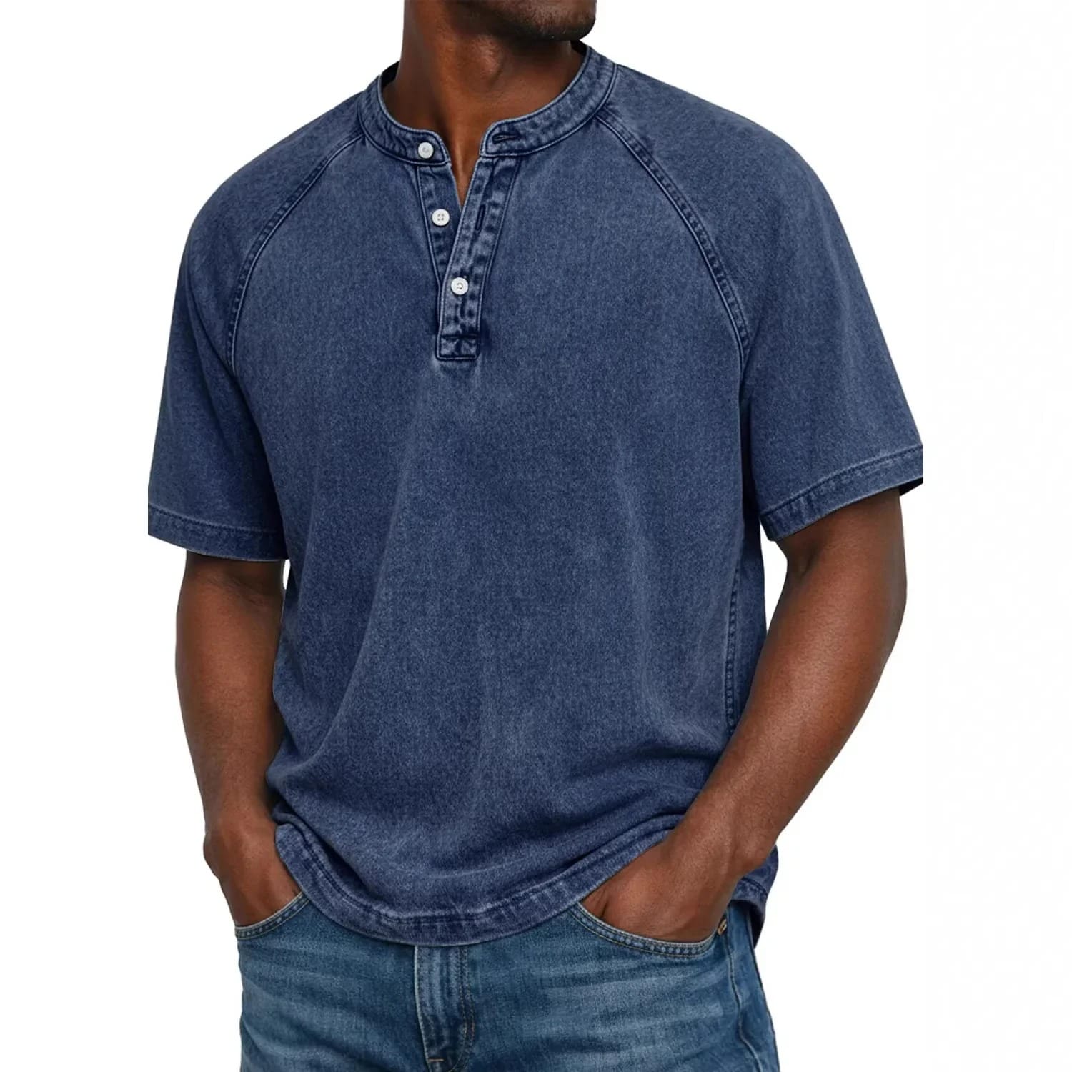 Kylian - Estilo Henley marino